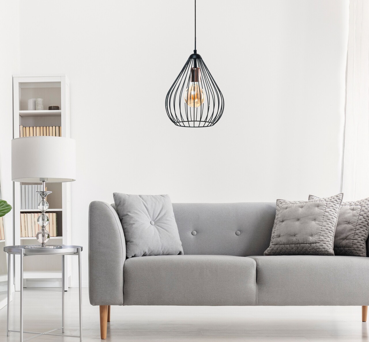 Lustra, 205-AS, FullHouse, 24 x 65 cm, 1 x E27, 60W, negru - imagine 7